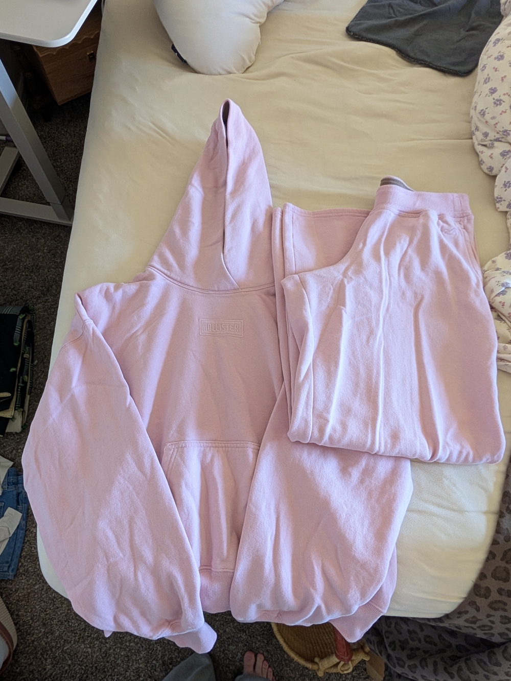 Hollister Blush Hoodie and Sweatpants Set